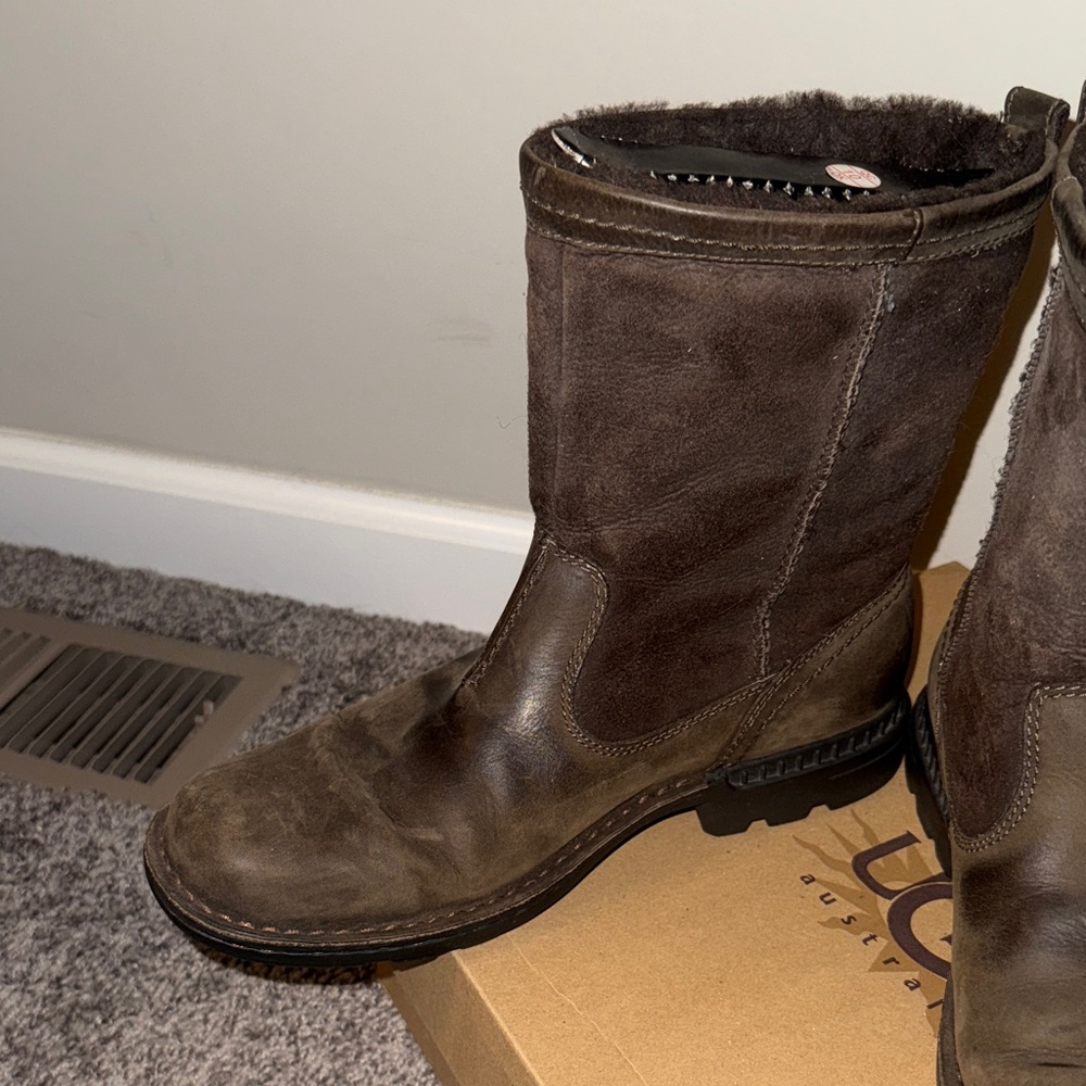 UGG Dark Brown Suede Boots - Picture 3 of 11